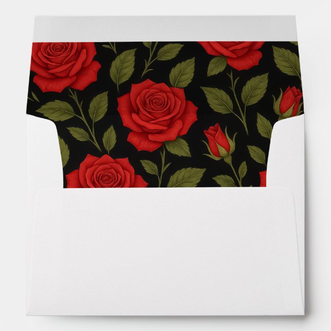 Rose Gothic Wedding Invitation Envelope (Back (Bottom))