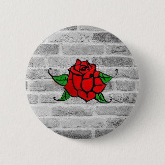 Rose Graffiti 6 Cm Round Badge