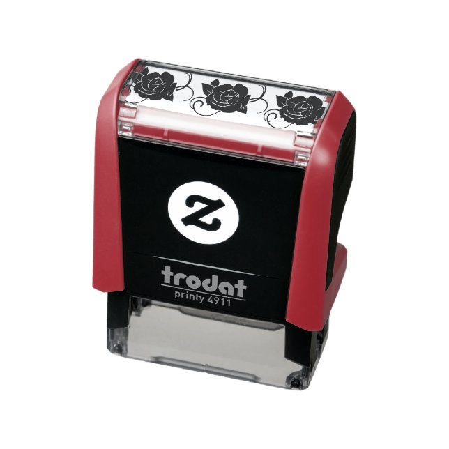 rose-graphic-flower-deco self-inking stamp (Product)