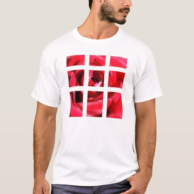 rose grid T-Shirt (Front)