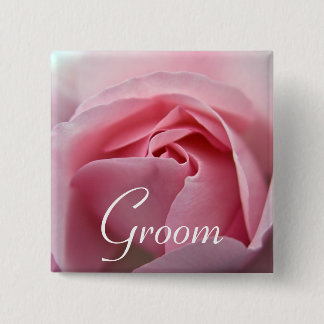 Rose :: Groom Wedding Button