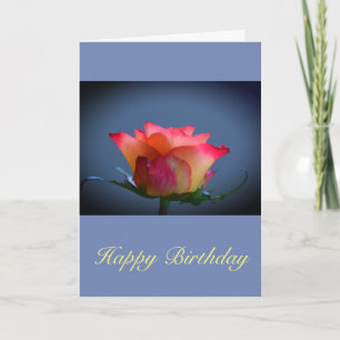 Rose Happy Birthday Personalizable Card