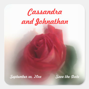 Rose Haze Save the Date Sticker