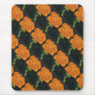 "Rose Heart #2" Tiled Pattern Floral Mousepad