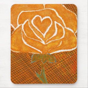 "Rose Heart #3" Floral Mousepad