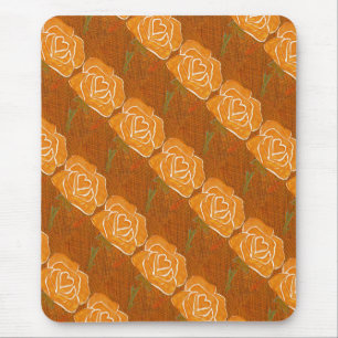 "Rose Heart #3" Tiled Pattern Floral Mousepad