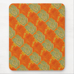 "Rose Heart #4" Tiled Pattern Floral Mousepad