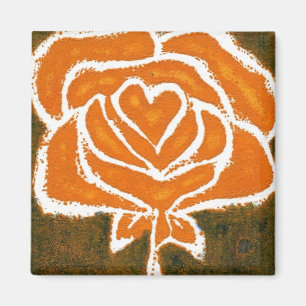 "Rose Heart #8" Floral Magnet