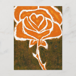"Rose Heart #8" Floral Postcard