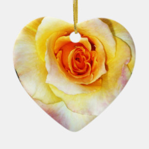 Rose Heart Ceramic Tree Decoration