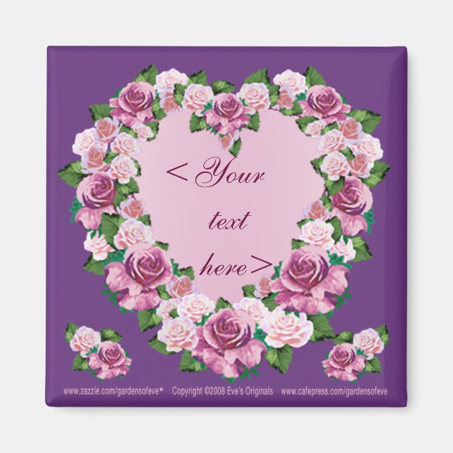 ROSE HEART CUSTOM SQ MAGNET (Front)