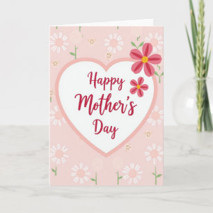 Rose Heart Mothers Card