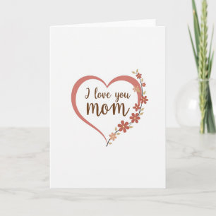 Rose Heart Mothers Day Wish Card