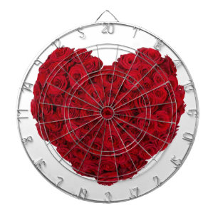 Rose heart shape dartboard