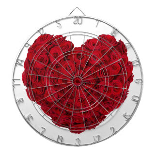 Rose heart shape dartboard