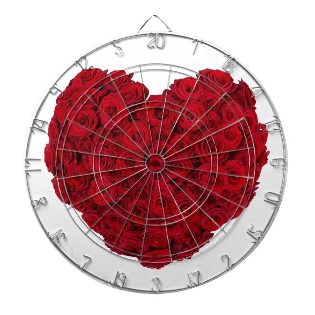 Rose heart shape dartboard (Front)