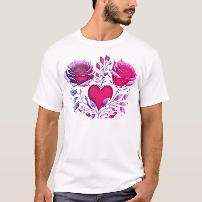 Rose Heart Special Moment - Unique Fashion Design  T-Shirt (Front)