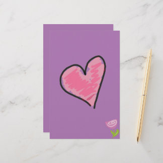 Rose-Heart Stationary Stationery