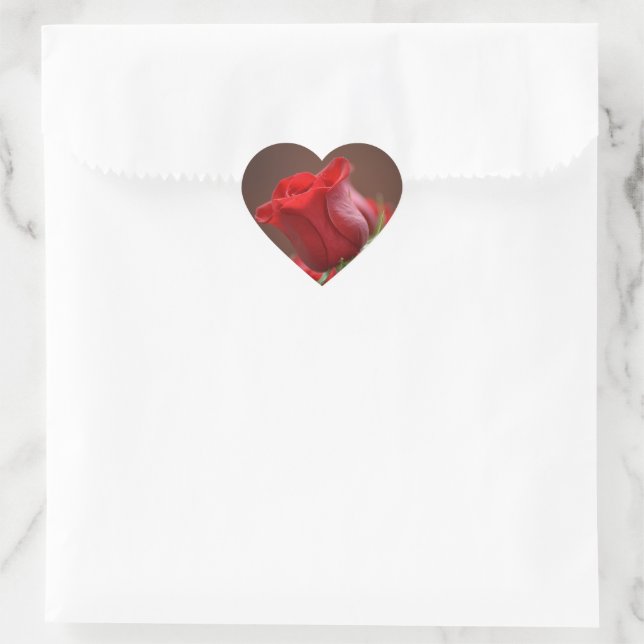 Rose  heart sticker (Bag)
