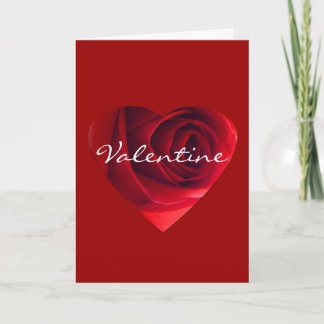 Rose Heart Valentine Holiday Card