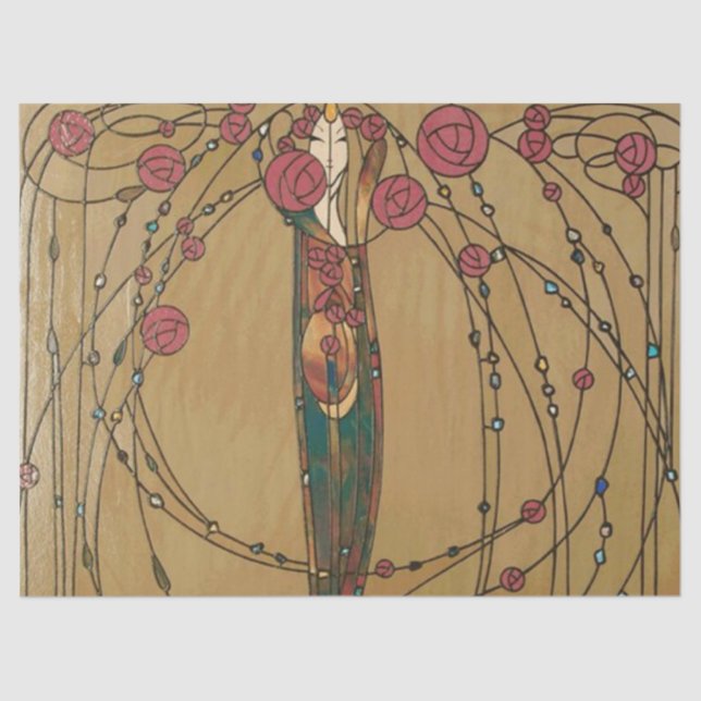 Rose House by Margaret MacDonald MacKintosh Tissue Paper (Front)