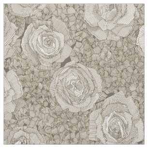 rose hydrangea floral silver tea leather fabric