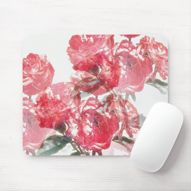 Rose Illusion Art Mouse Pad (With Mouse)
