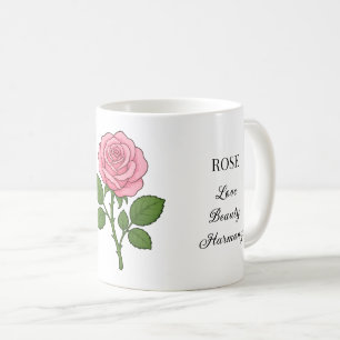 Rose Illustration and Uses Coffee Mug