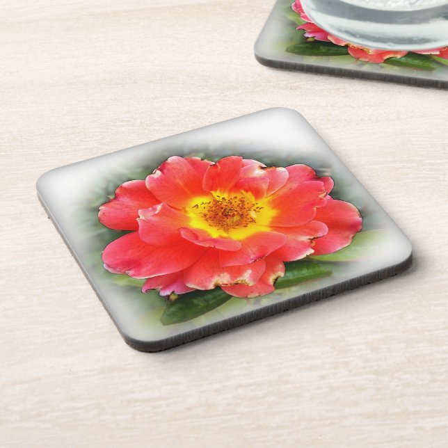Rose in autumn coaster (Left Side)