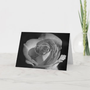 Rose in Black & White Card