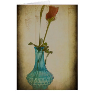 Rose in Blue Vase