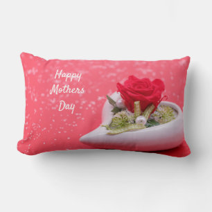 Rose in Heart "Mother's Day " Lumbar Cushion