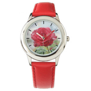 Rose in raindrops watch