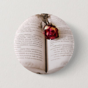 Rose in the bible 6 cm round badge