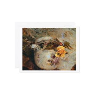 Rose in Vase by Boldini Postcard