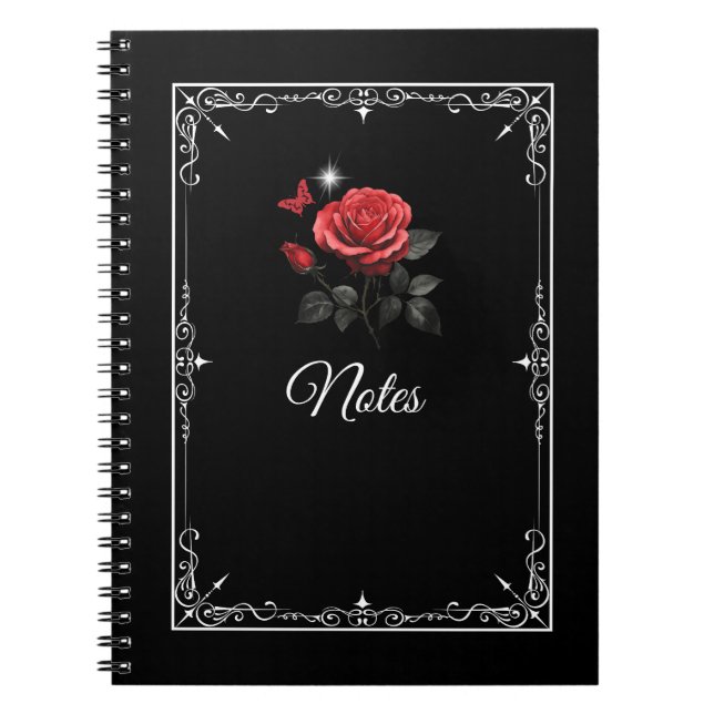 Rose, Ink & Time Black Notebook (Front)