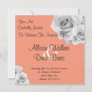 Rose Invitation (Peach)