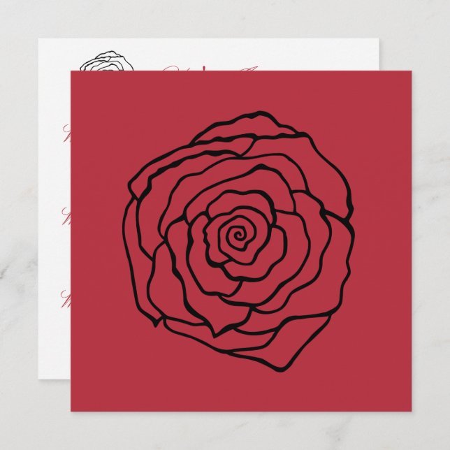 Rose  Invitations (Front/Back)