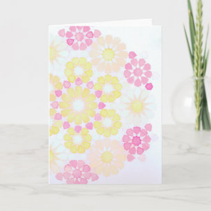 'Rose' Islamic geometry greeting card