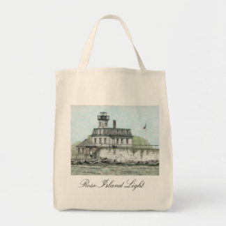 ROSE ISLAND LIGHT NEWPORT RI TOTE BAG