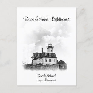 Rose Island Lighthouse - Newport, Rhode Island Postcard