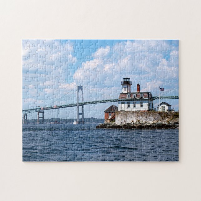 Rose Island Lighthouse, Rhode Island Jigsaw Puzzle (Horizontal)