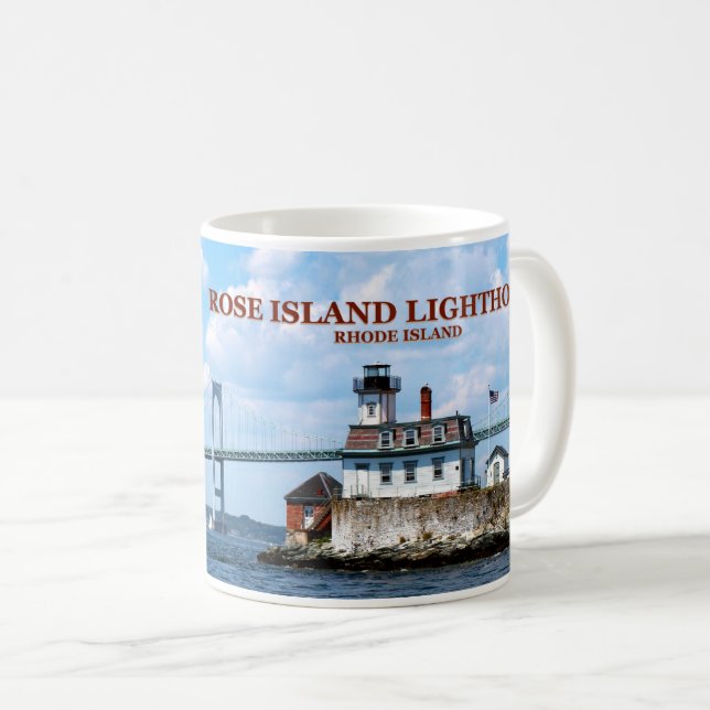 Rose Island Lighthouse, Rhode Island Mug (Front Right)