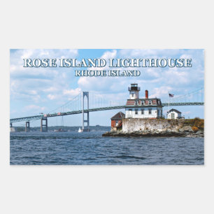 Rose Island Lighthouse, Rhode Island Rectangular Sticker