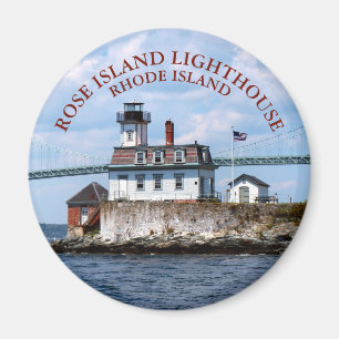 Rose Island Lighthouse, Rhode Island Round Magnet