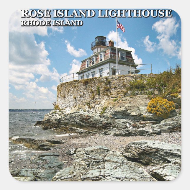 Rose Island Lighthouse, Rhode Island Stickers (Front)