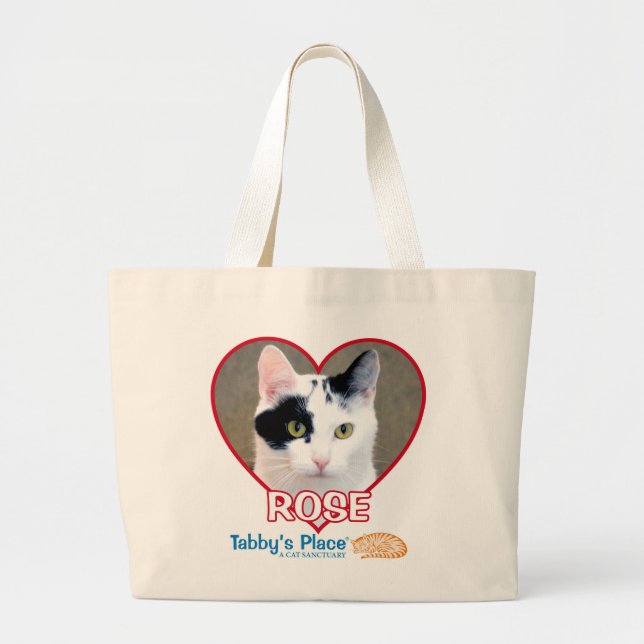 Rose - Jumbo Canvas Tote Bag (Front)