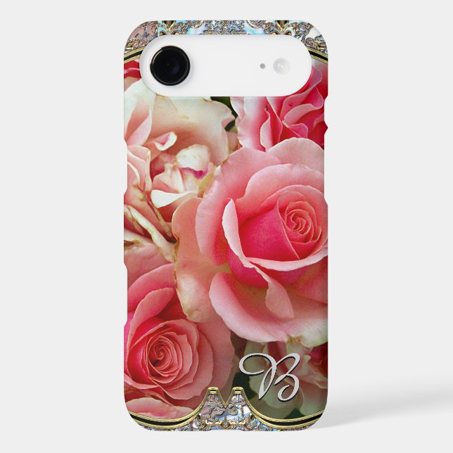 Rose Juxtapose Monogram 6/6s Case-Mate iPhone Case (Back)