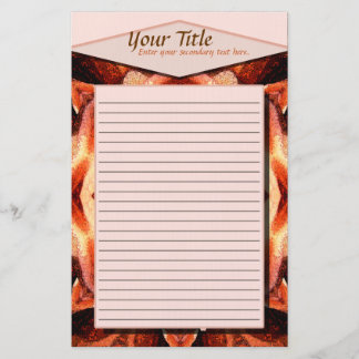 Rose Kaleidoscope Lined Stationery