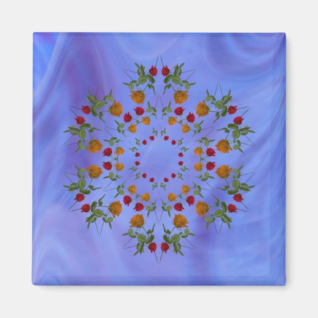 Rose Kaleidoscope Magnet (Front)